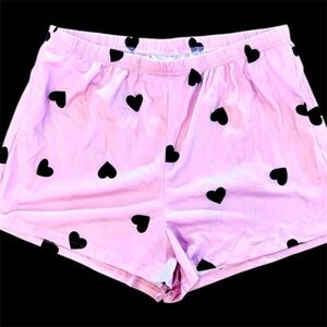 Cute Pink Heart Shorts
